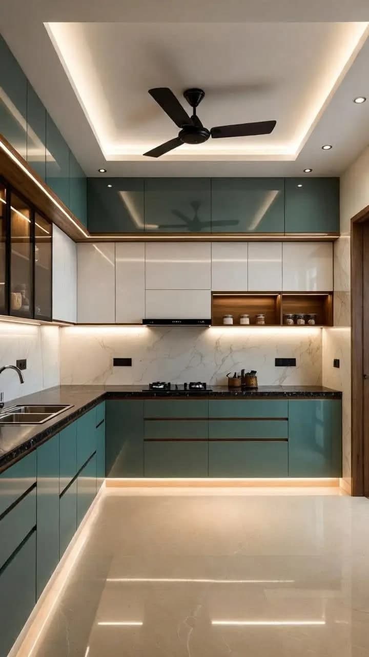 Blue Cabinets Modern Kitchen Ideas