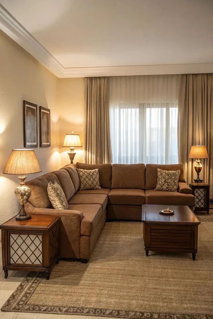 + Chic Brown Sectional Living Room Ideas